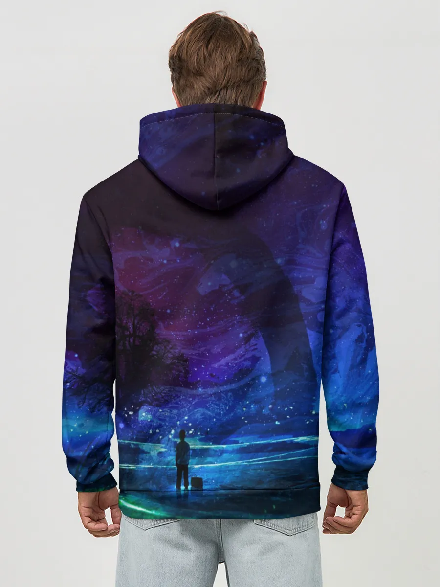 Худи мужской база хлопок / Парень и космос