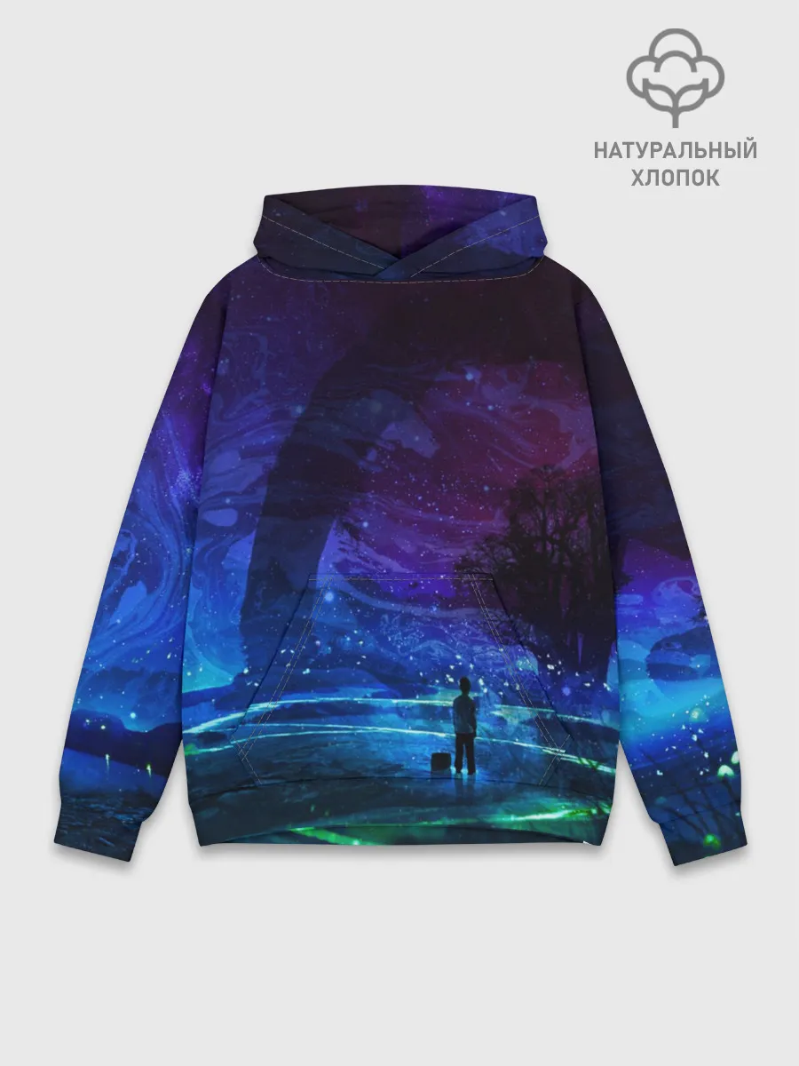 Худи мужской база хлопок / Парень и космос