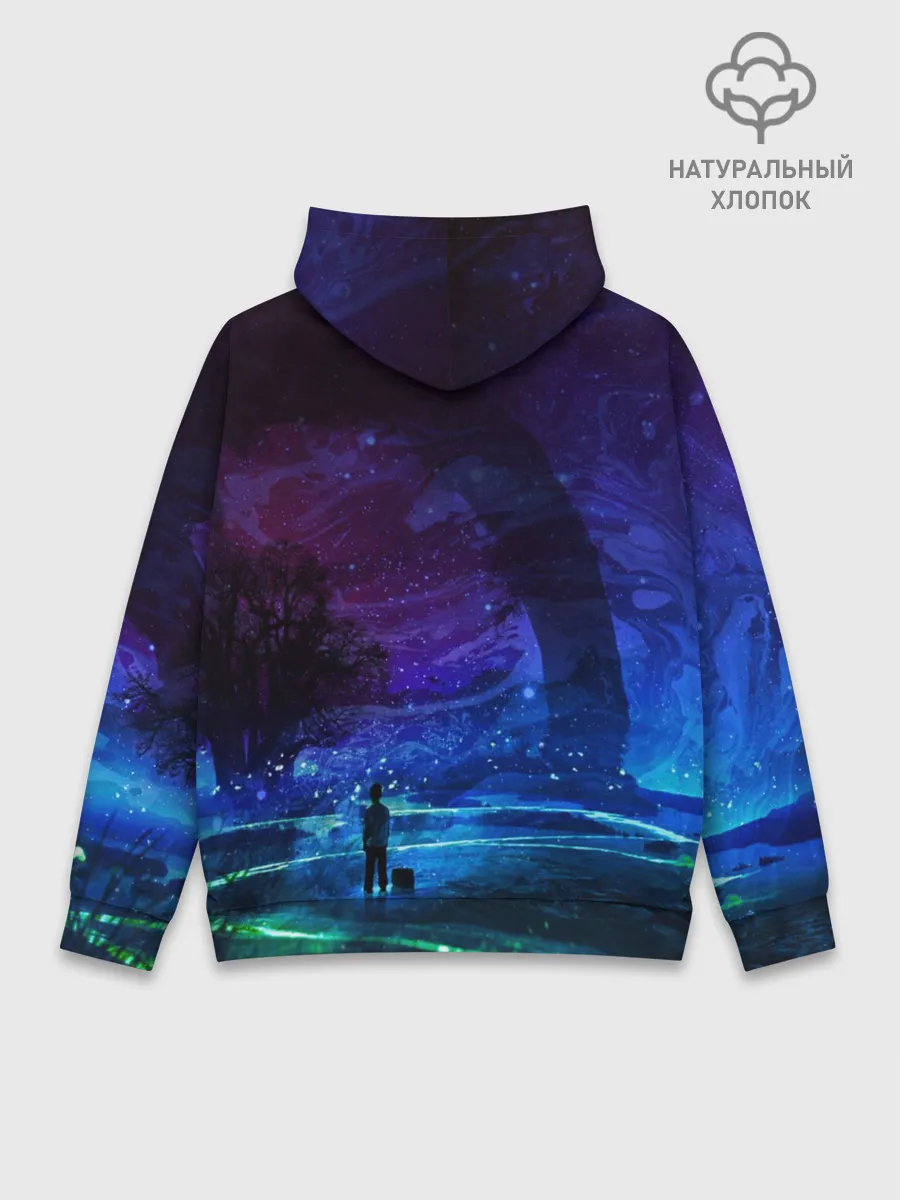 Худи мужской база хлопок / Парень и космос