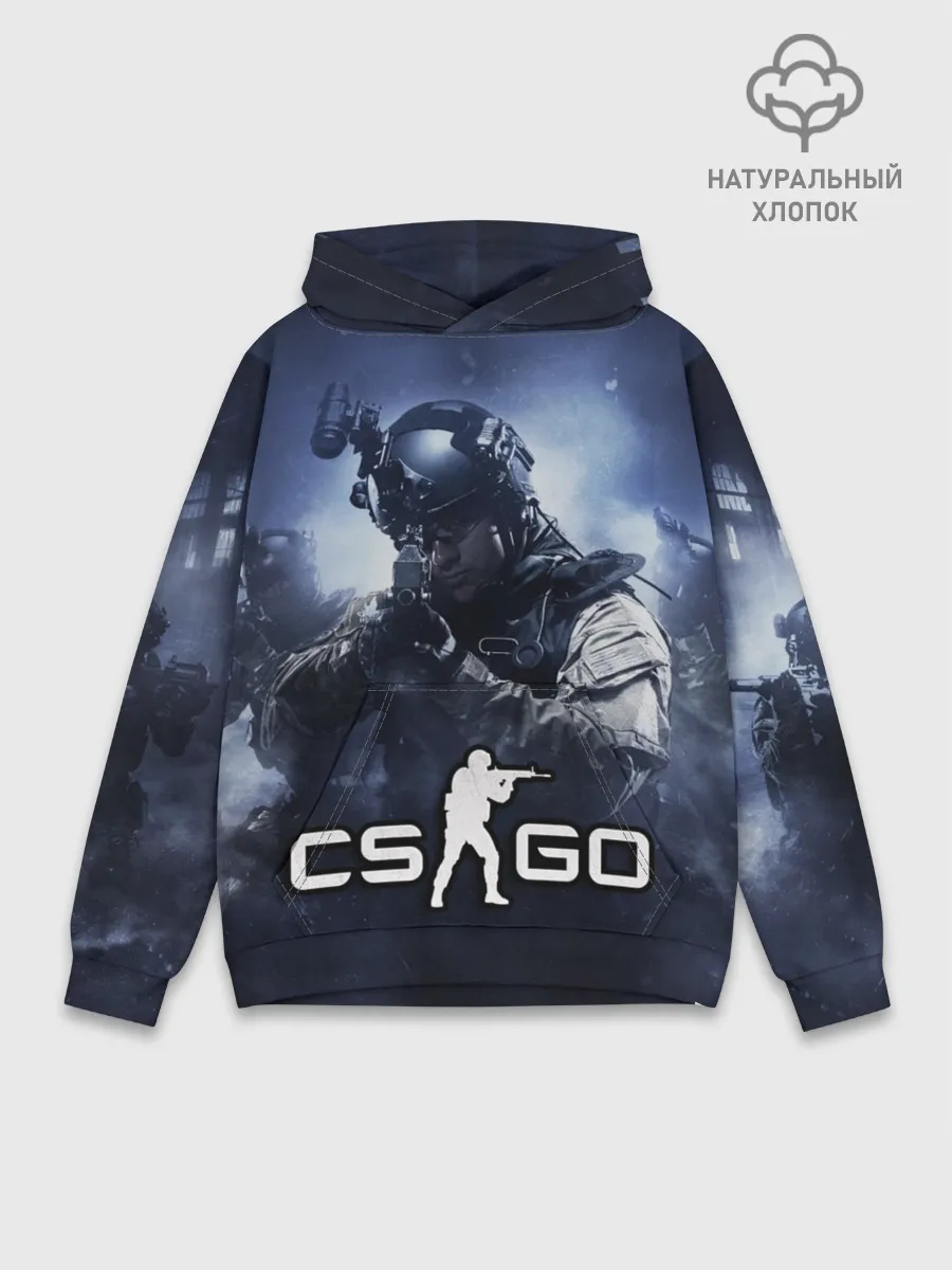 Худи мужской база хлопок / Counter Strike