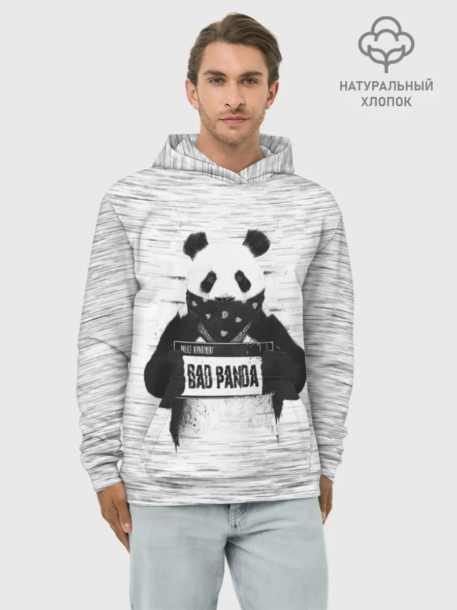 Худи мужской база хлопок / BAD PANDA