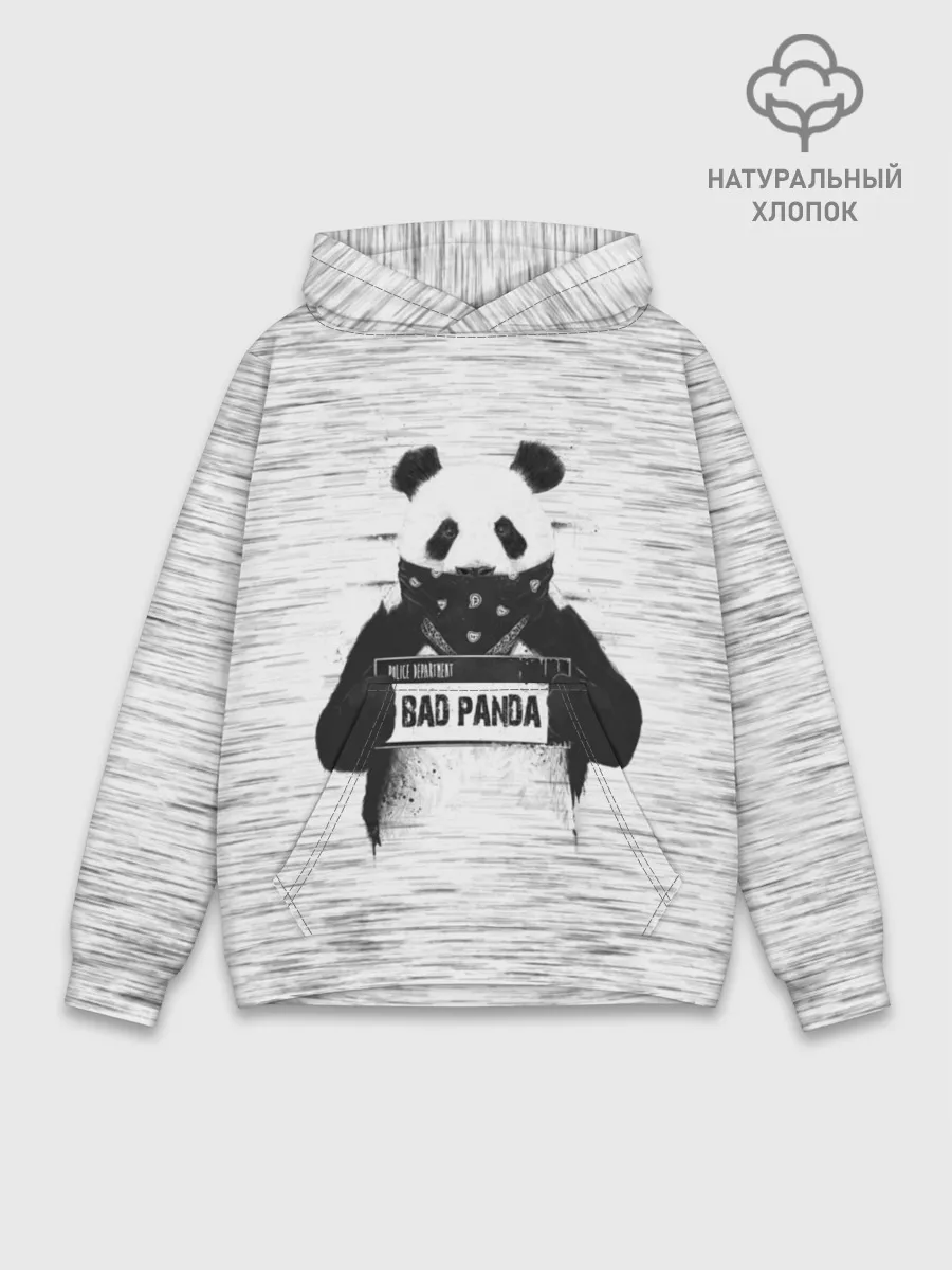 Худи мужской база хлопок / BAD PANDA