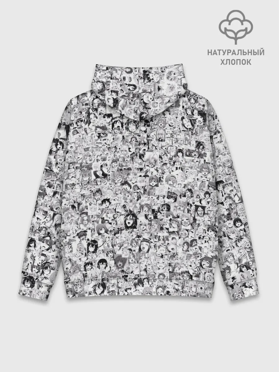 Худи мужской база хлопок / Череп из ахегао