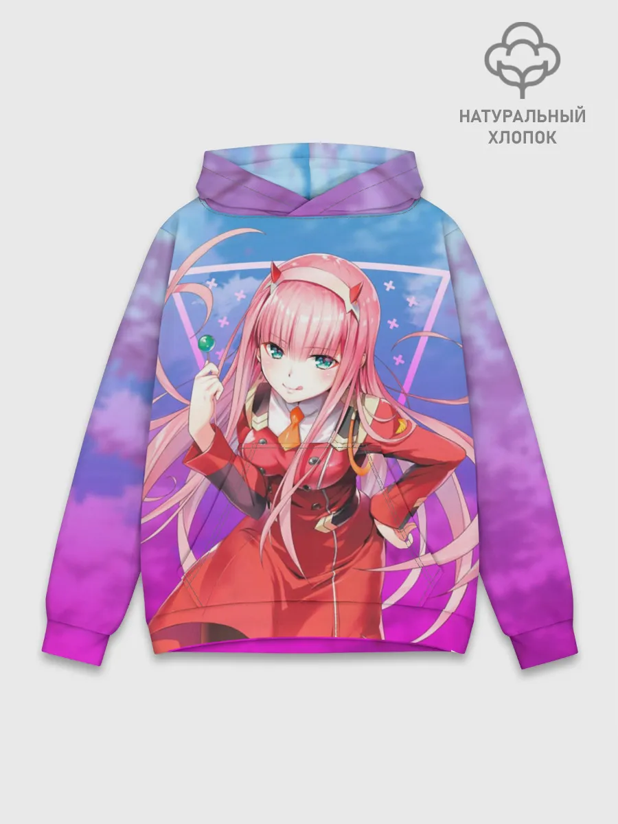 Худи мужской база хлопок / Darling in the Franxx