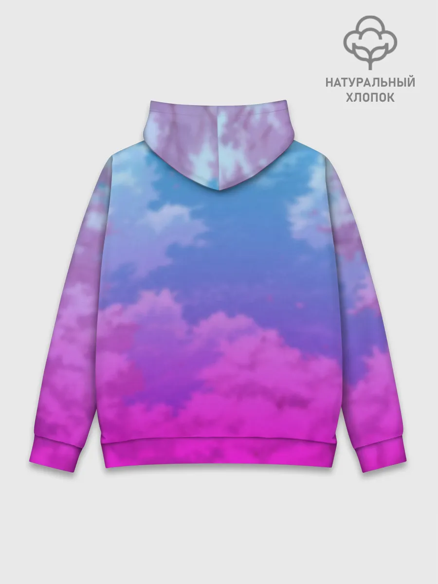 Худи мужской база хлопок / Anime Senpai Girl pink