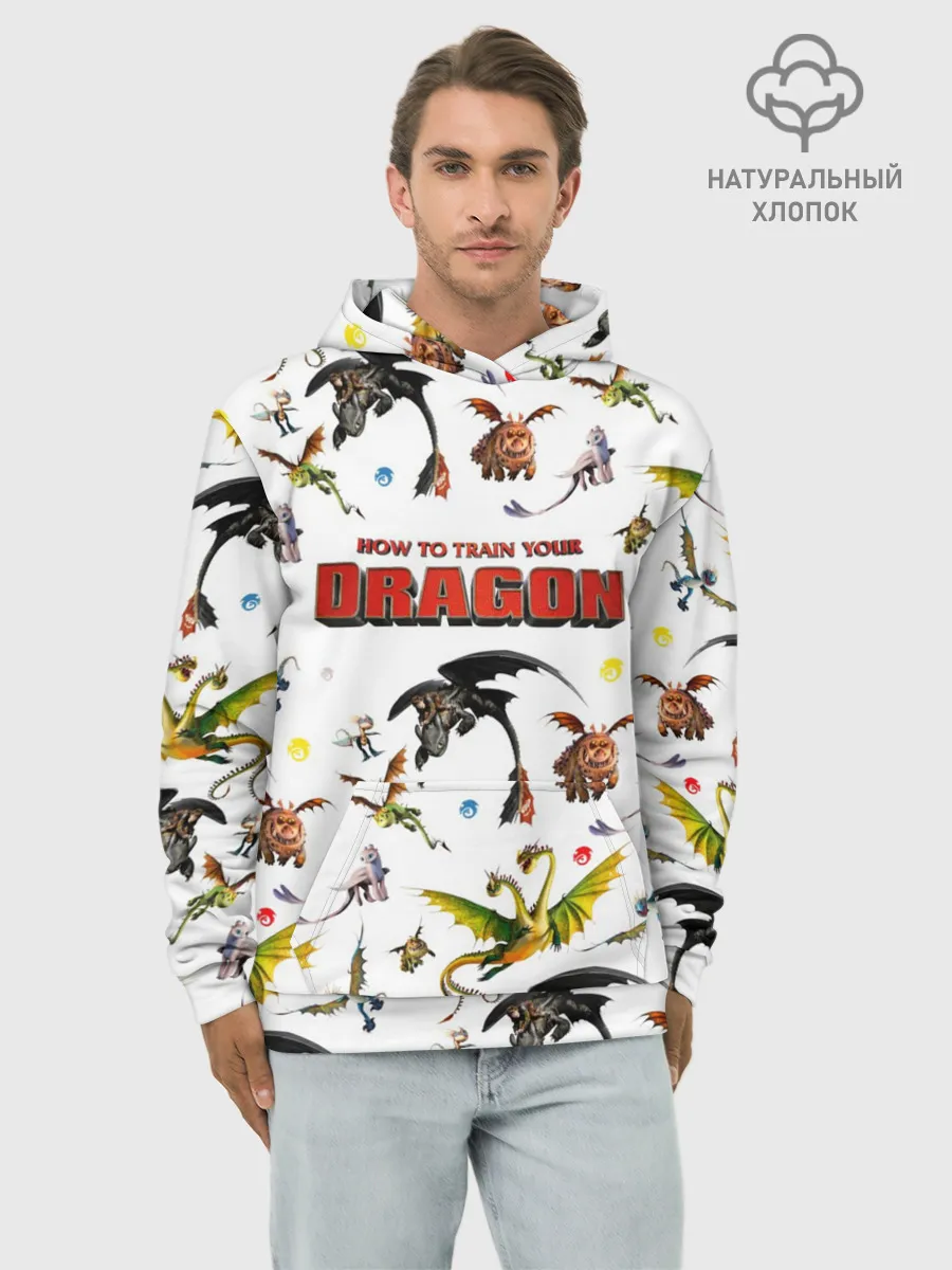 Худи мужской база хлопок / Как приручить дракона
