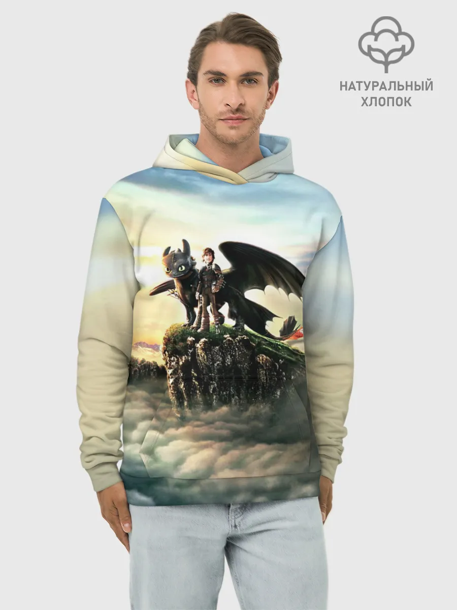 Худи мужской база хлопок / Как приручить дракона