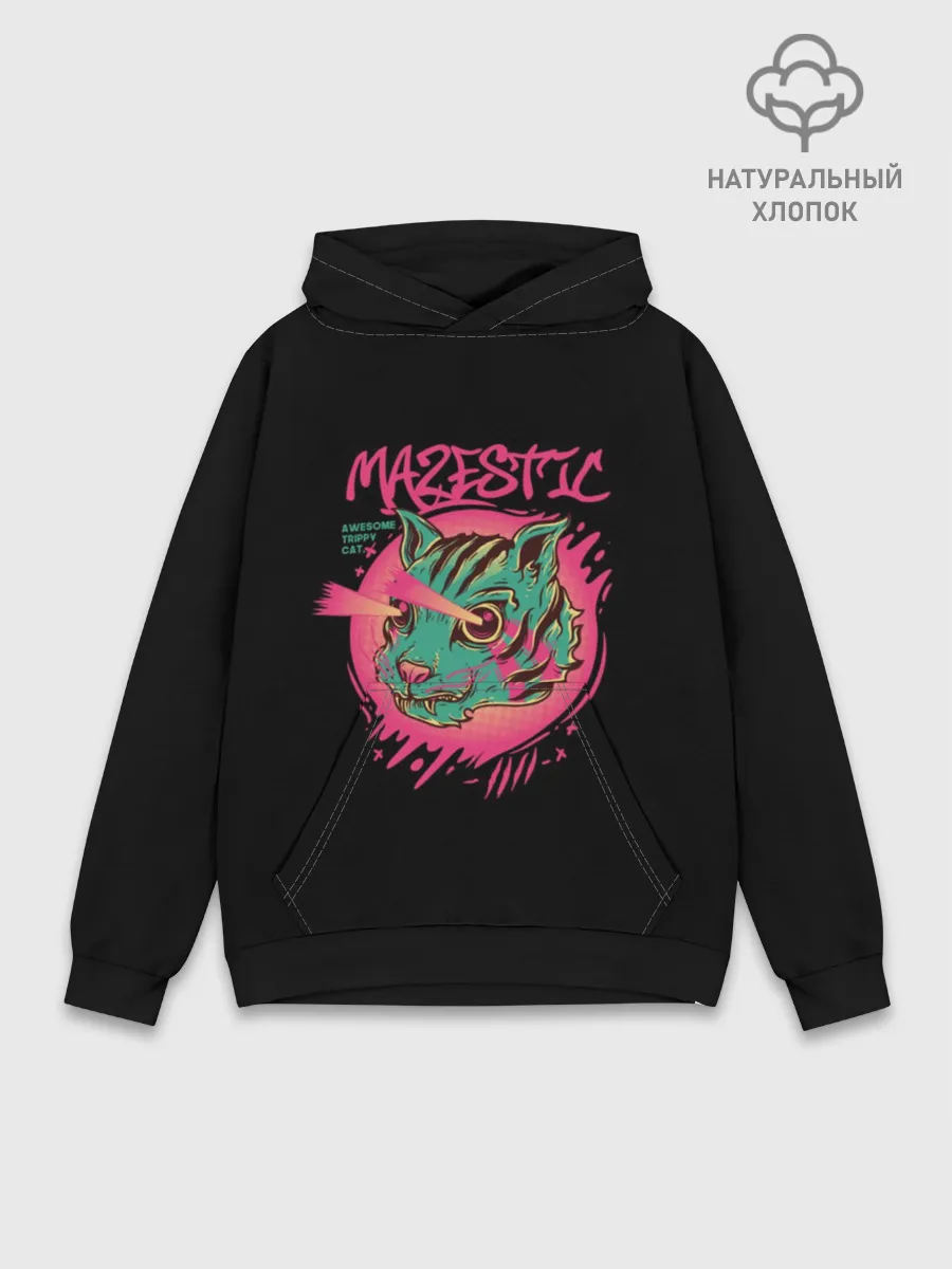 Худи мужской база хлопок / Кот Majestic