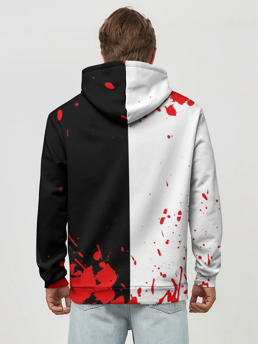 Худи мужской база хлопок / MONOKUMA Blood