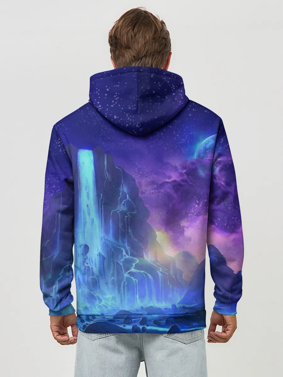 Худи мужской база хлопок / Водопад Фейри Тейл