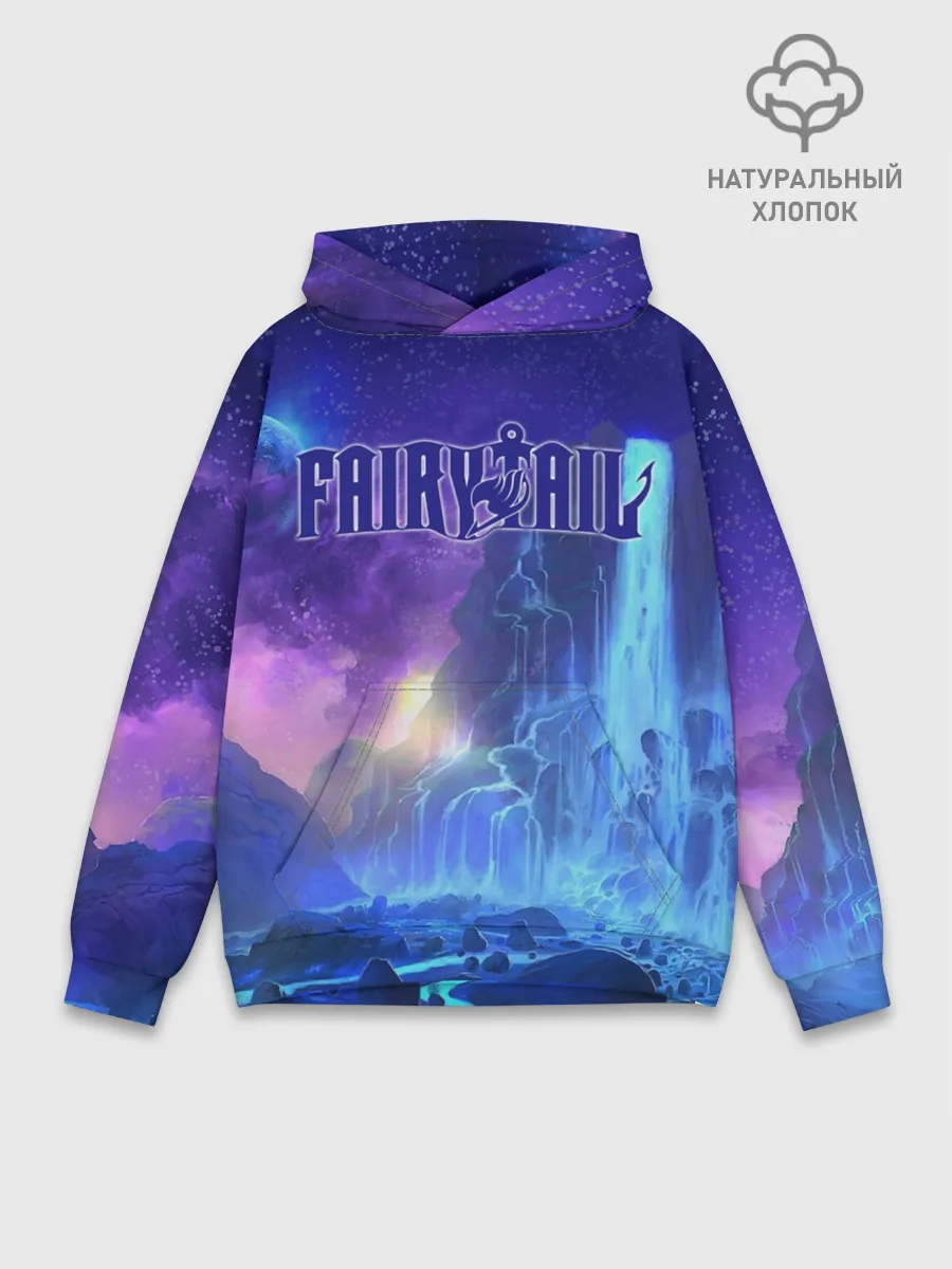 Худи мужской база хлопок / Водопад Фейри Тейл