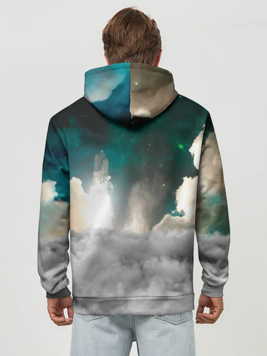 Худи мужской база хлопок / Elon Musk Thinker