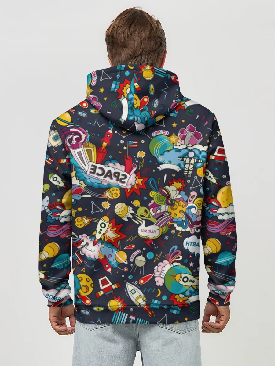 Худи мужской база хлопок / Космос