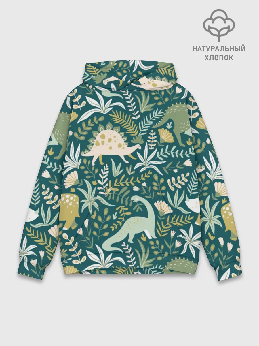 Худи мужской база хлопок / Динозавры