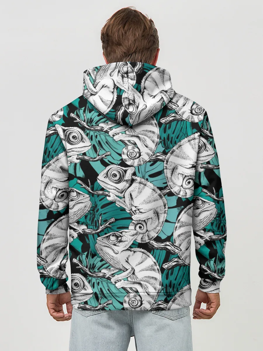 Худи мужской база хлопок / Хамелеоны