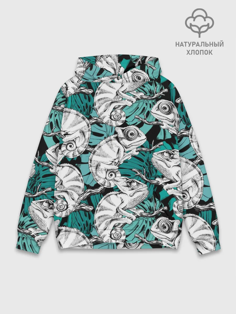 Худи мужской база хлопок / Хамелеоны