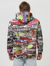 Худи мужской база хлопок / Cars Stickerbombing