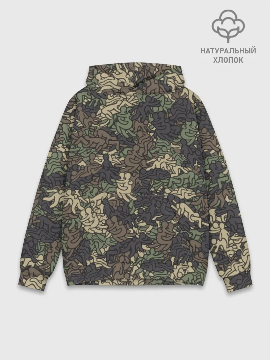 Худи мужской база хлопок / Камуфляж с секс позами