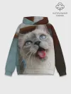 Худи мужской база хлопок / Сиамский котенок