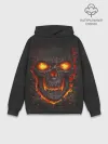 Худи мужской база хлопок / Skull Lava