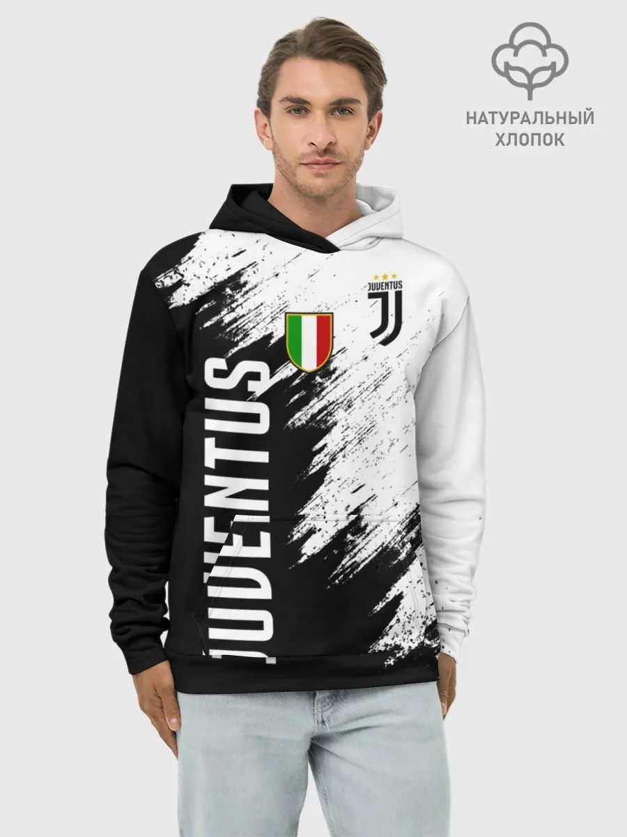 Худи мужской база хлопок / Ювентус