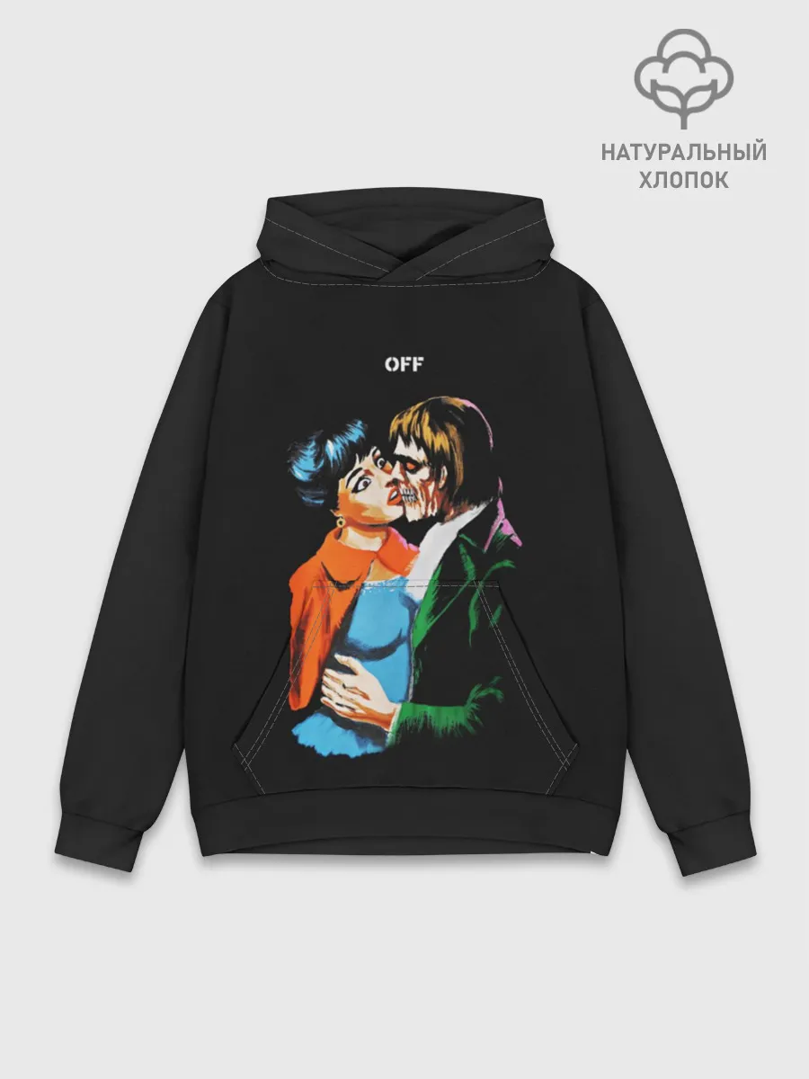 Худи мужской база хлопок / OFF-FACE
