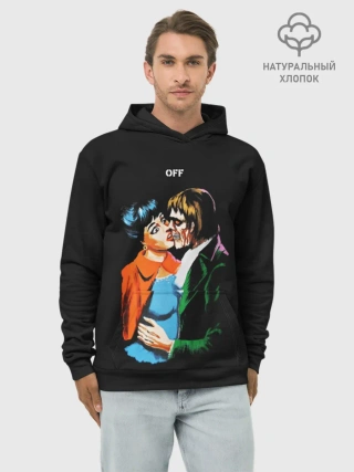 Худи мужской база хлопок / OFF-FACE
