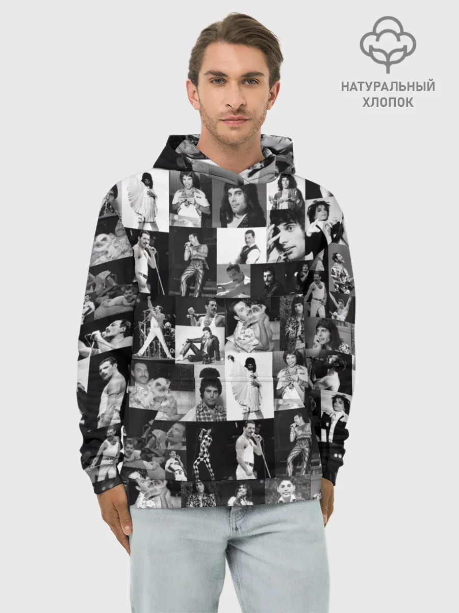 Худи мужской база хлопок / QUEEN