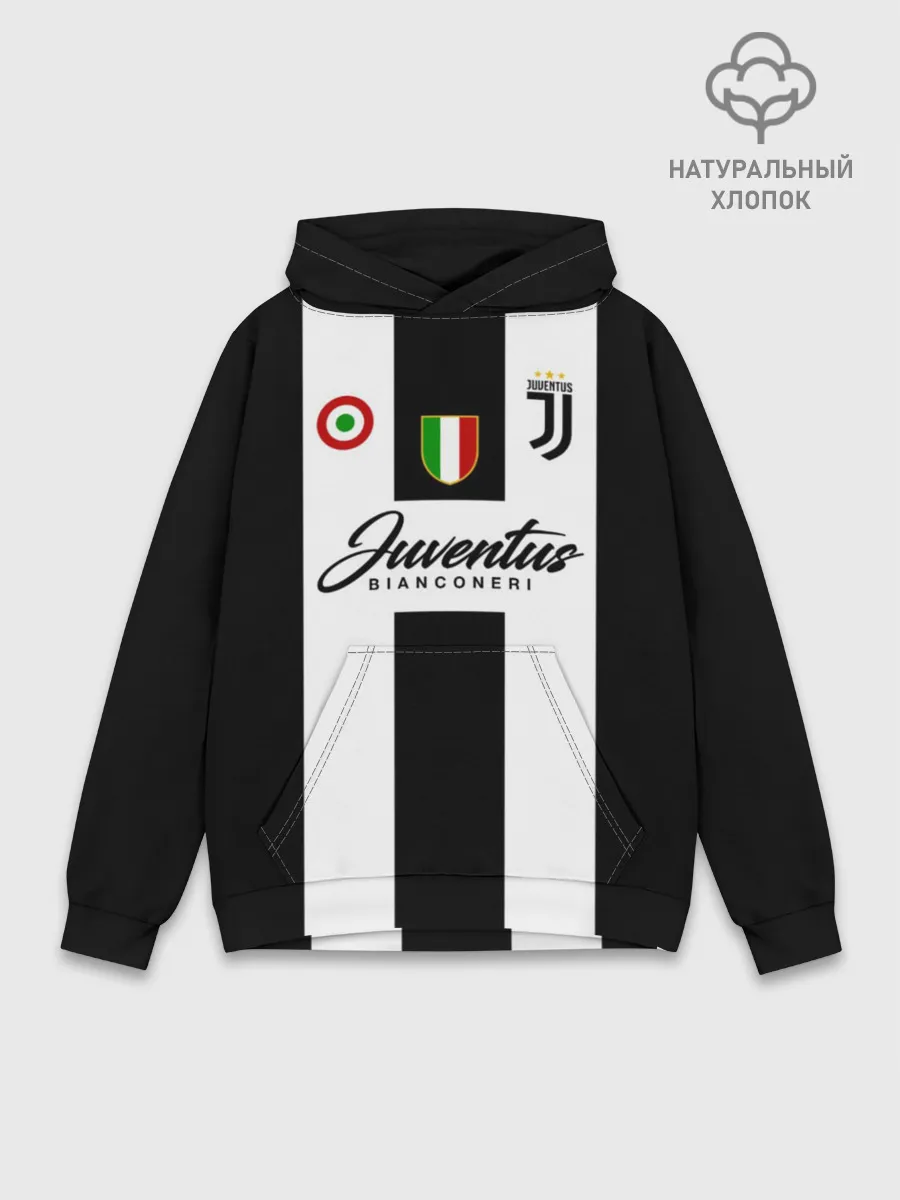 Худи мужской база хлопок / Ювентус