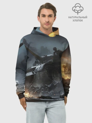 Худи мужской база хлопок / Танки