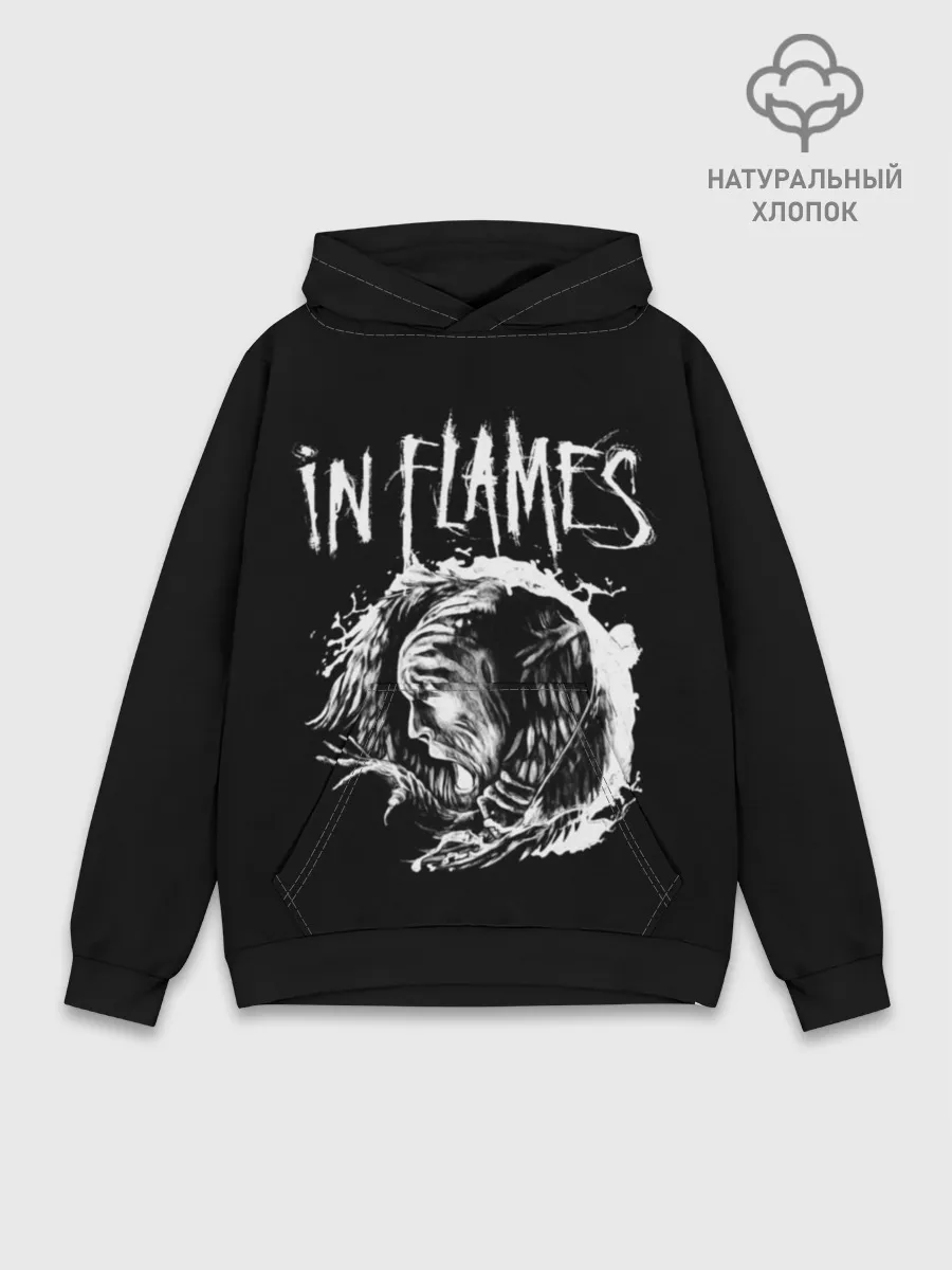 Худи мужской база хлопок / In Flames