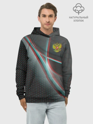 Худи мужской база хлопок / RUSSIA.