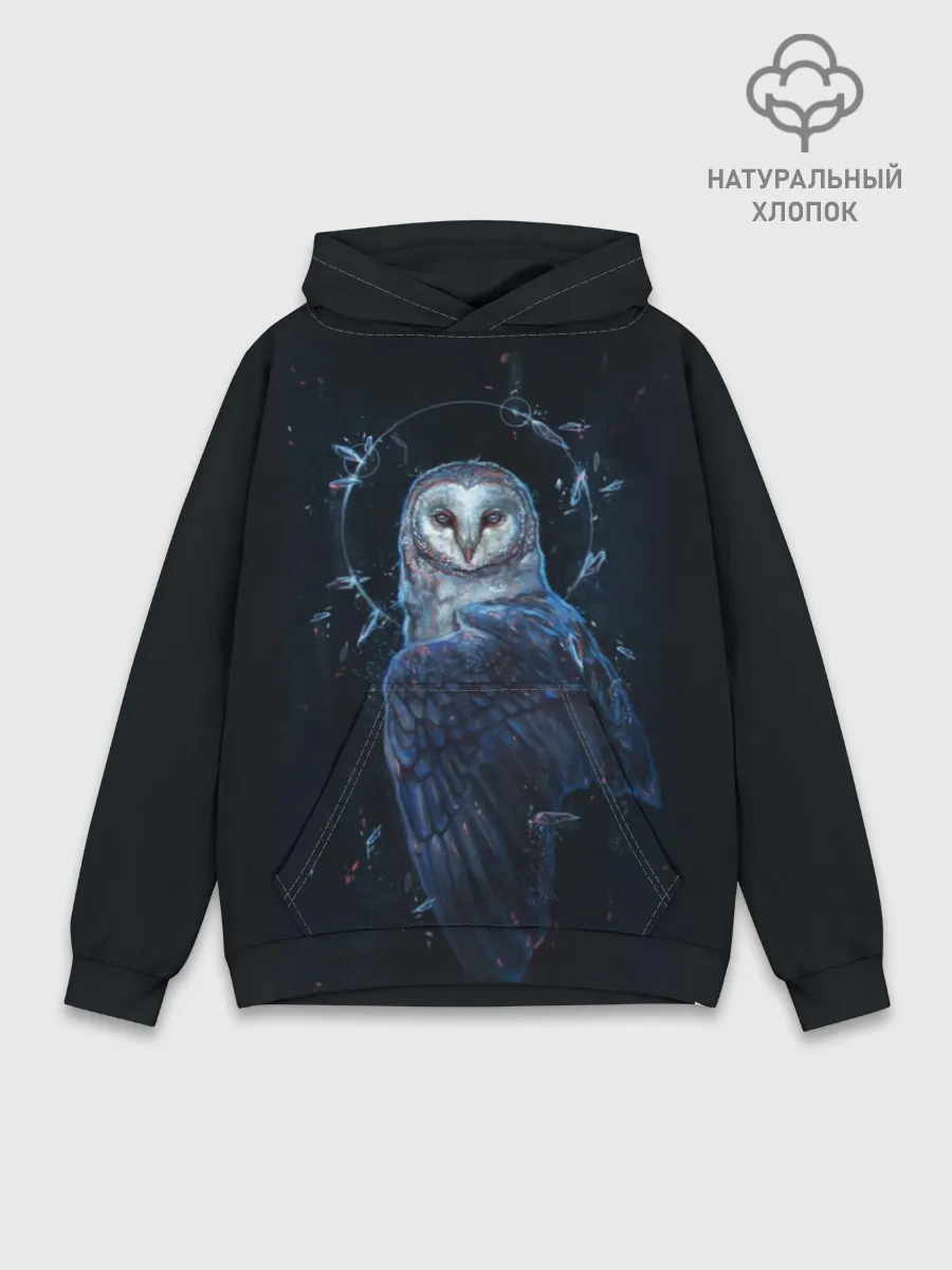 Худи мужской база хлопок / сова