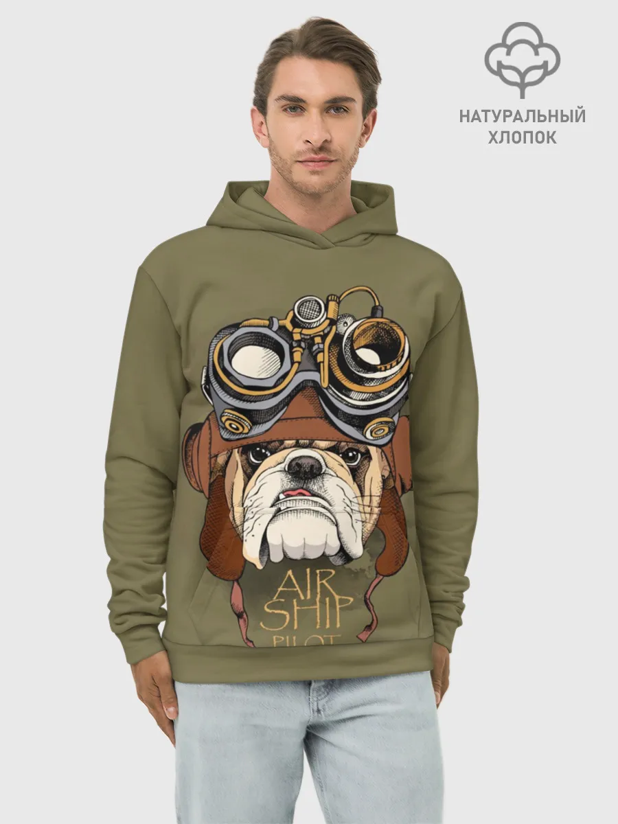 Худи мужской база хлопок / Air ship pilot