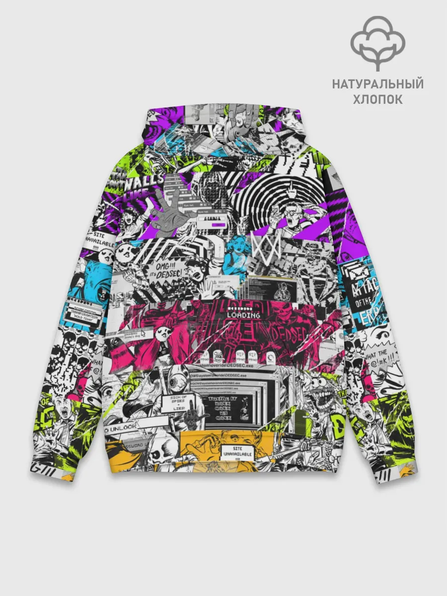 Худи мужской база хлопок / Watch Dogs