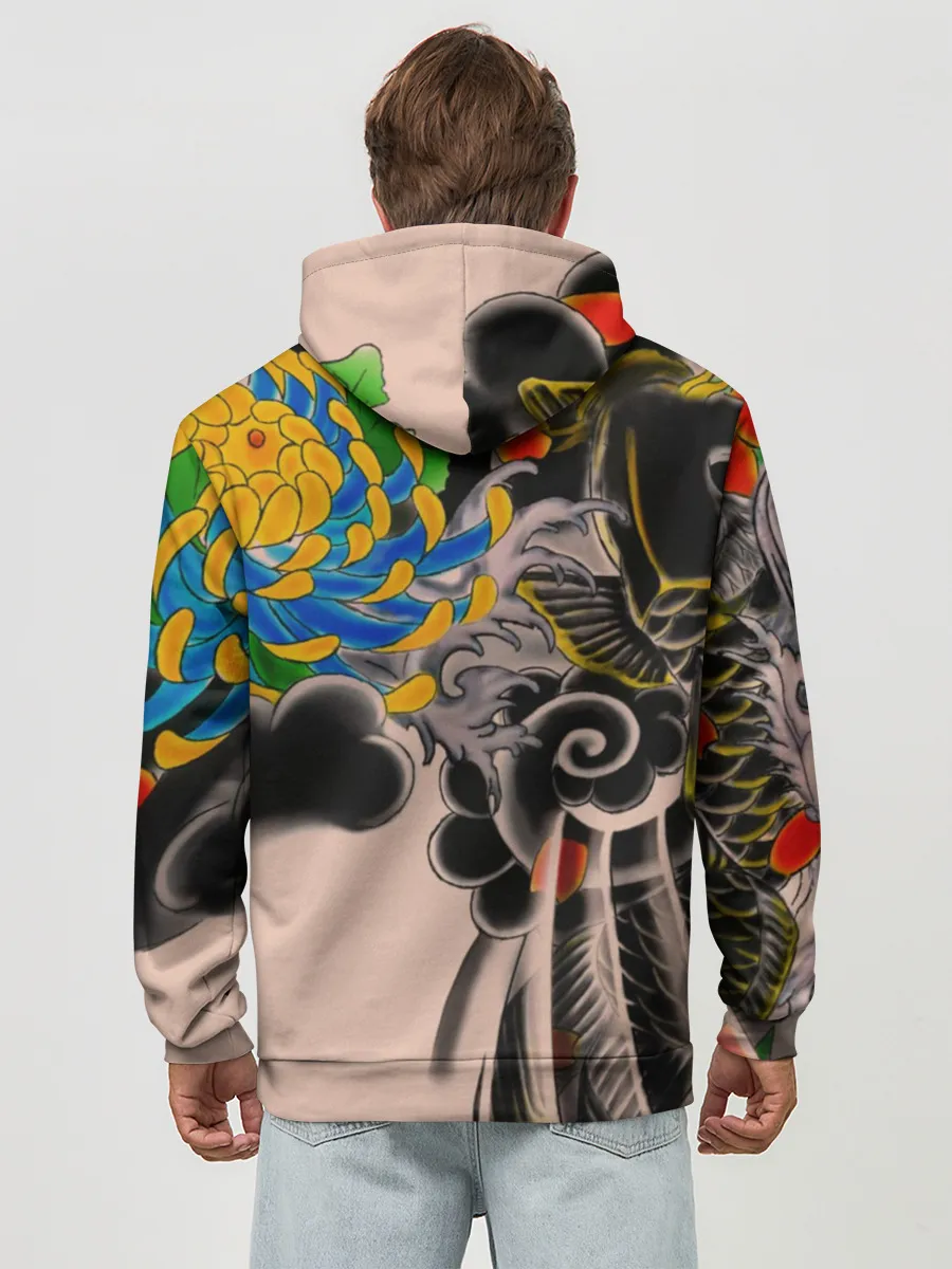 Худи мужской база хлопок / Dsquared tattoo