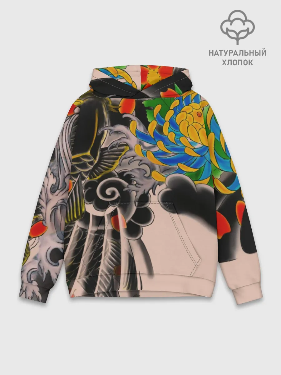 Худи мужской база хлопок / Dsquared tattoo