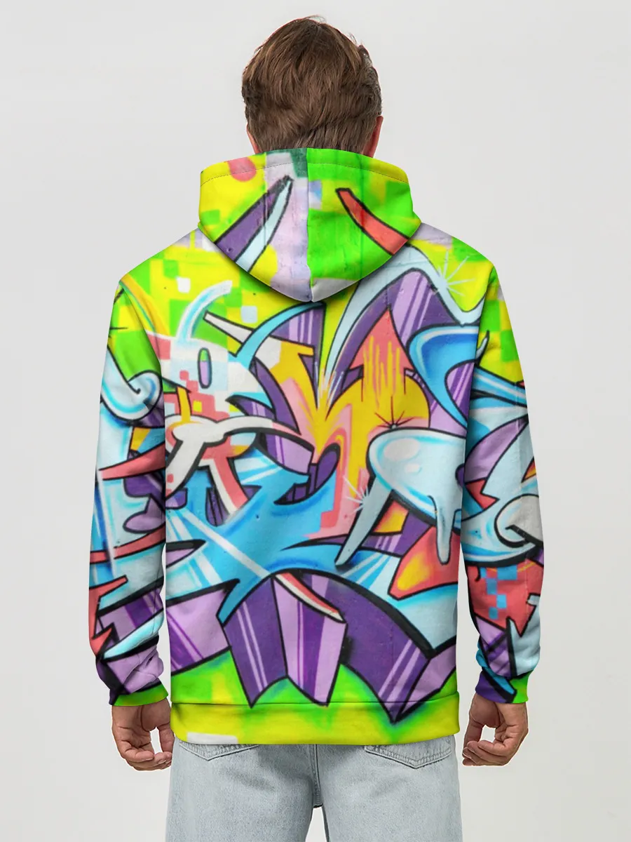 Худи мужской база хлопок / Неоновая кислота