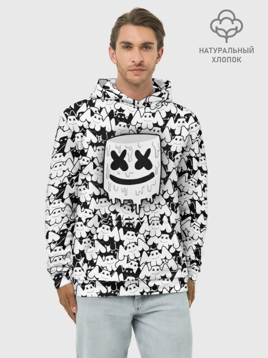 Худи мужской база хлопок / MARSHMELLO
