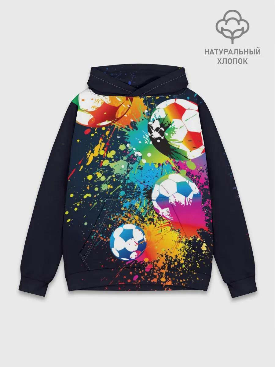 Худи мужской база хлопок / Футбольные мячи