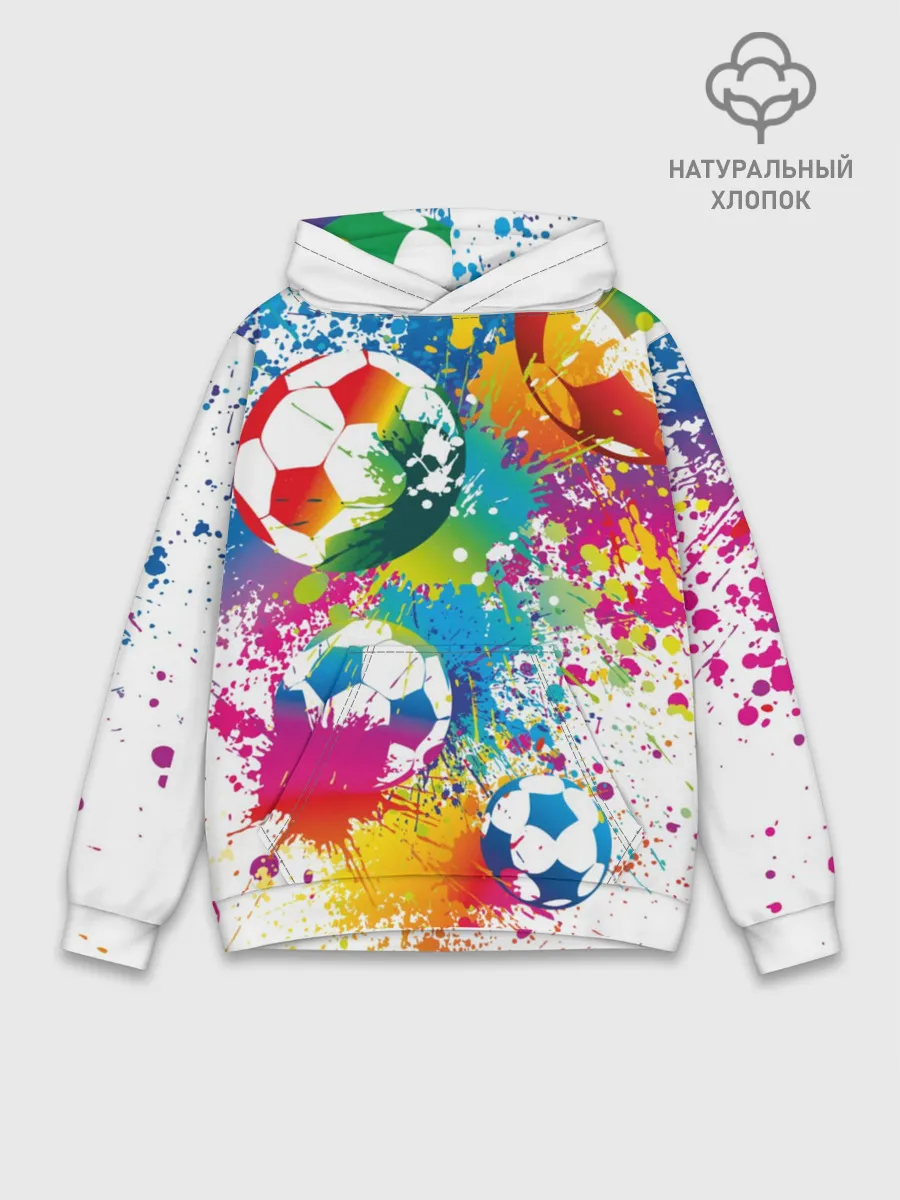 Худи мужской база хлопок / Футбольные мячи