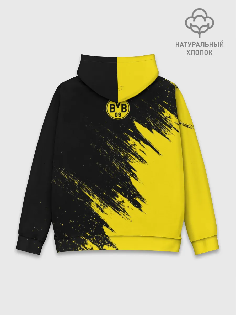 Худи мужской база хлопок / Боруссия Дортмунд
