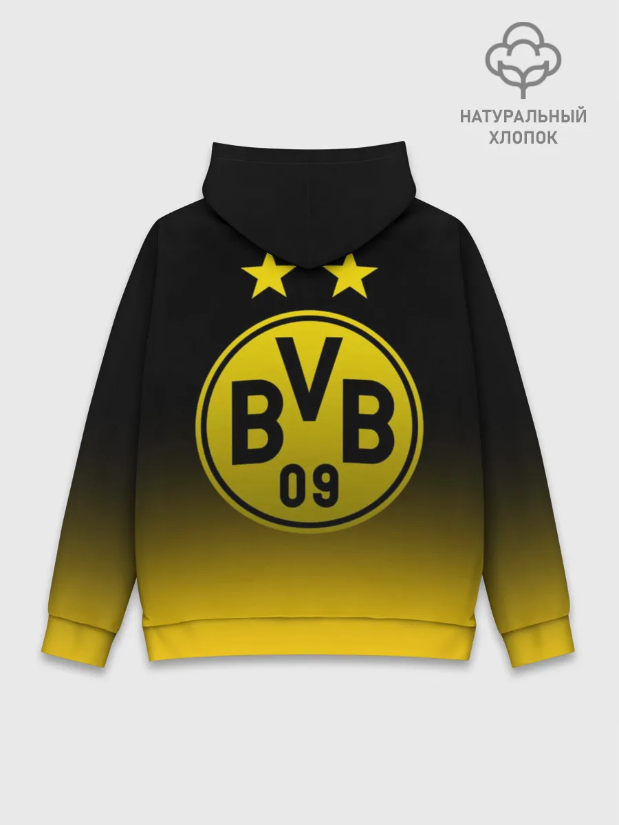 Худи мужской база хлопок / Боруссия Дортмунд