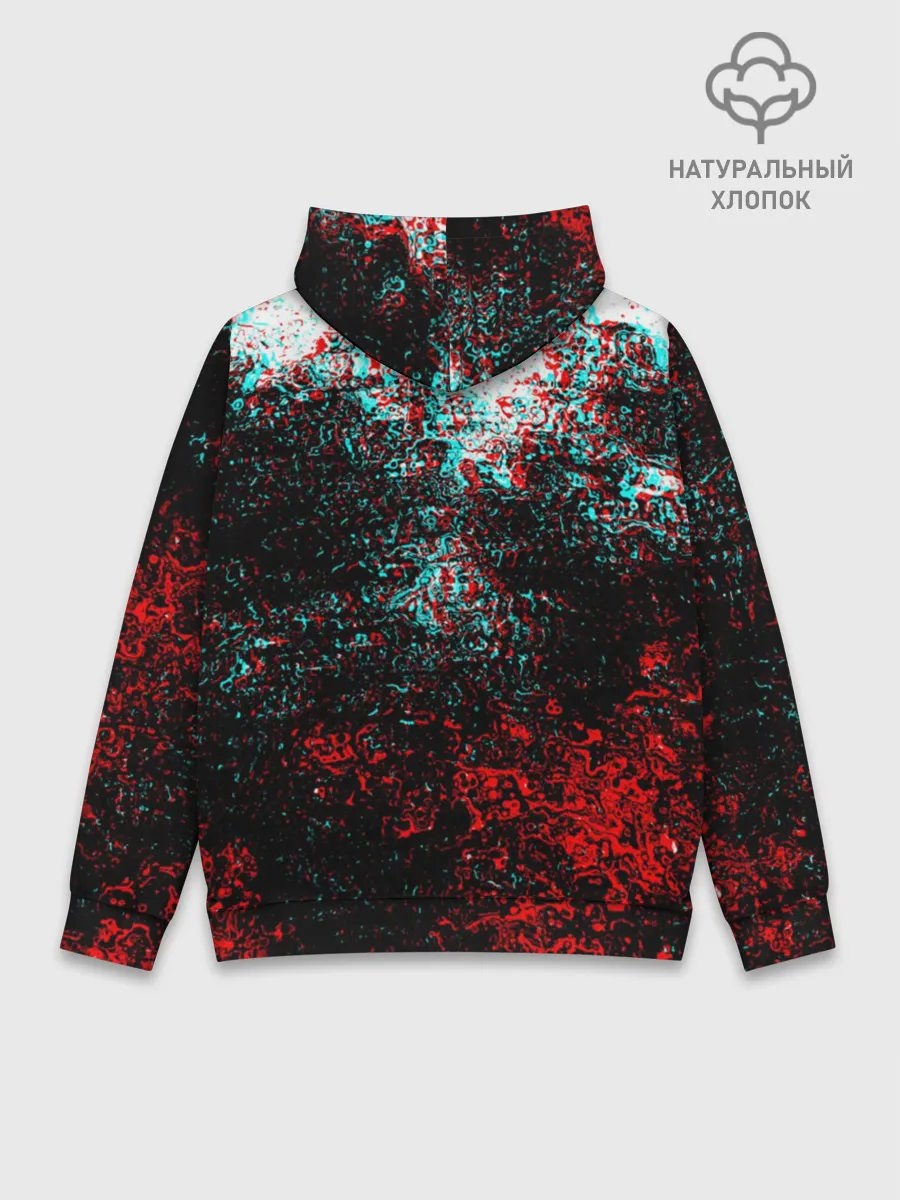 Худи мужской база хлопок / БРЫЗГИ КРАСОК GLITCH