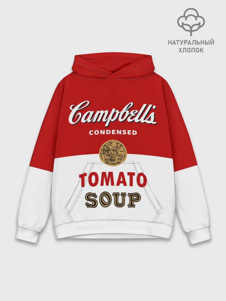 Худи мужской база хлопок / Банка с супом Кэмпбелл
