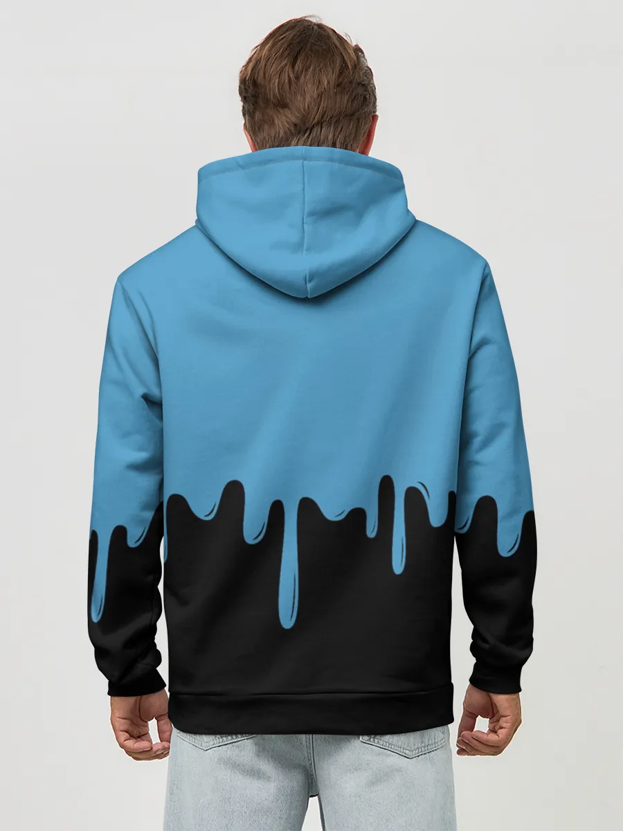 Худи мужской база хлопок / FORTNITE - Black&Blue