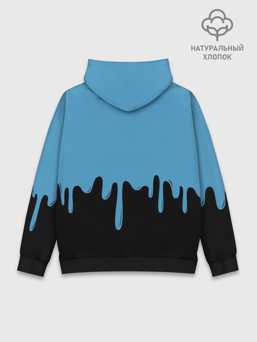 Худи мужской база хлопок / FORTNITE - Black&Blue