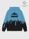 Худи мужской база хлопок / FORTNITE - Black&Blue