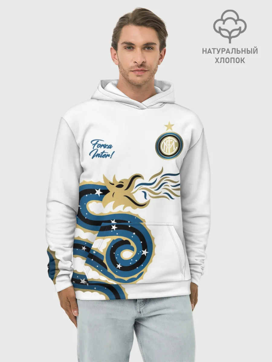 Худи мужской база хлопок / Интер Милан
