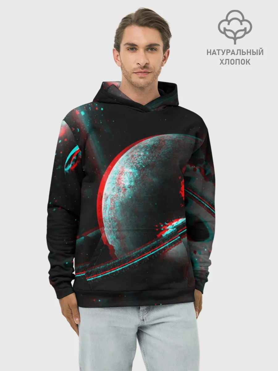 Худи мужской база хлопок / Cosmos Glitch